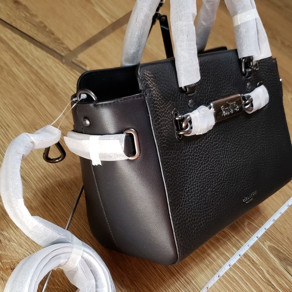 NWT COACH Carryall 25 Leather Satchel Crossbody - Picture 2 of 7